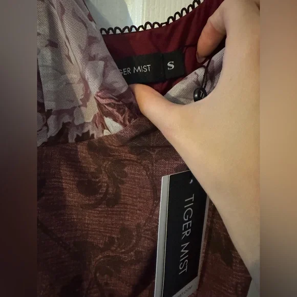 Tigermist Julianna Red and Purple Slip Maxi Dress - Picture 6 of 6